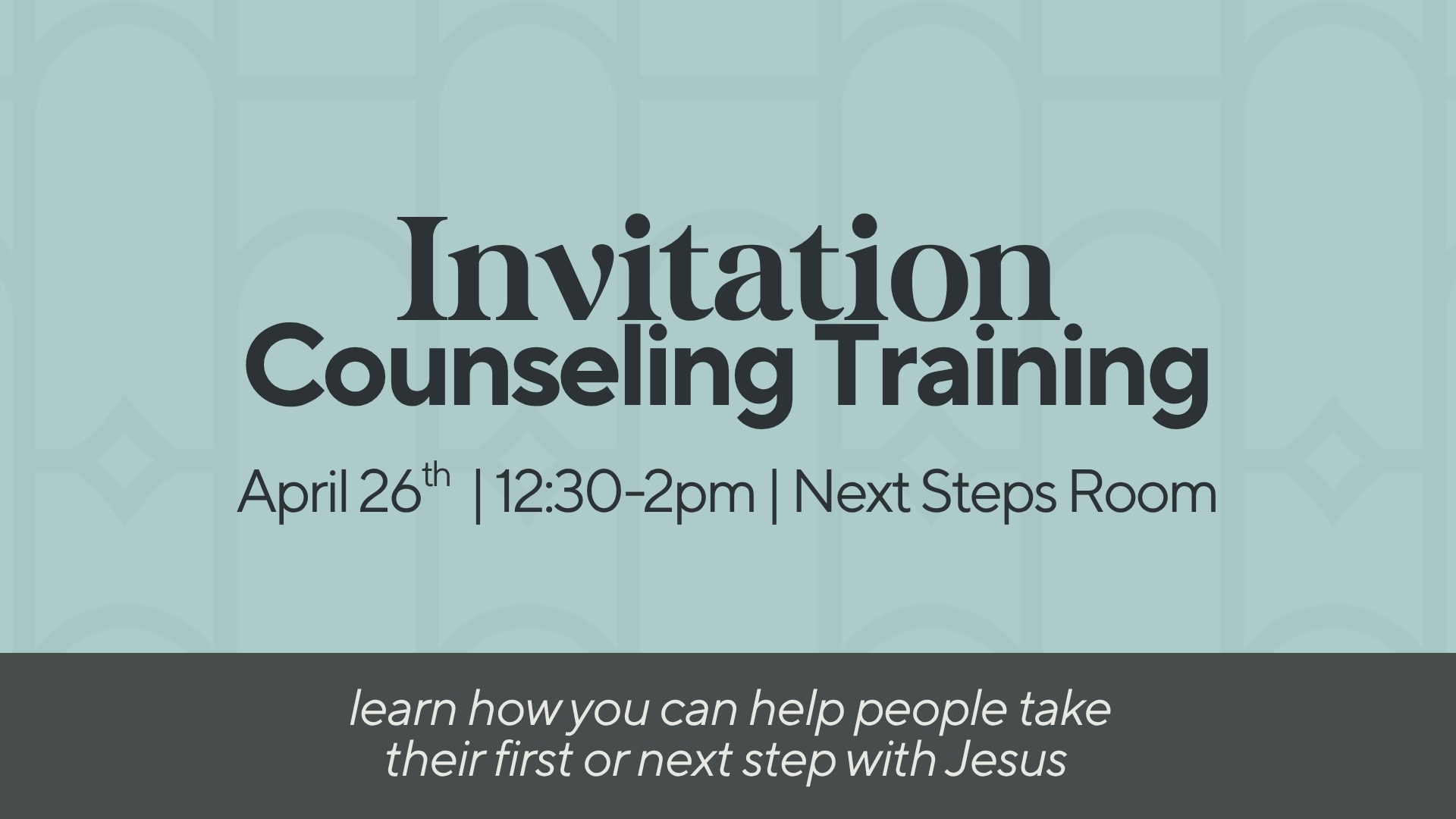 Invitation Counselor Training